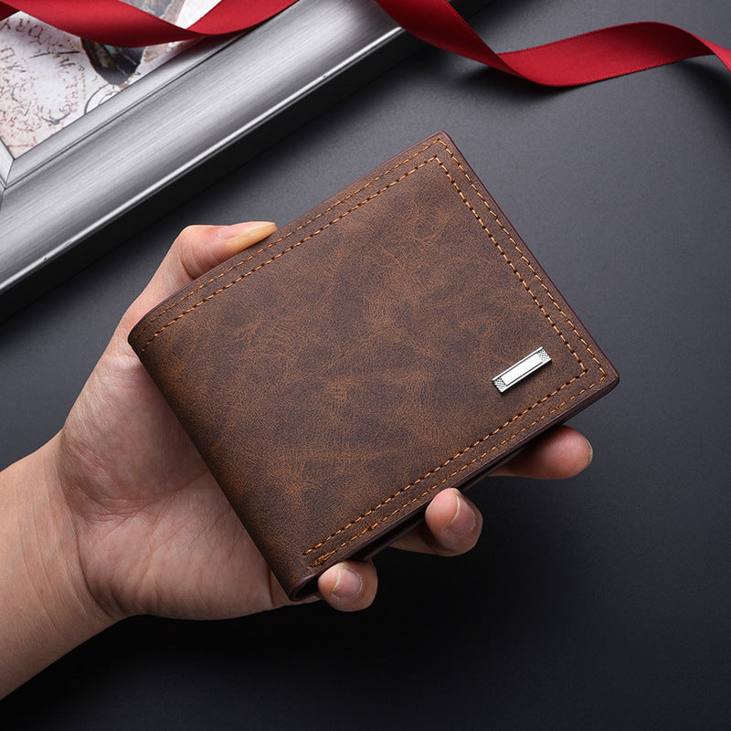 Men's Multifunctional Short Leather Wallet | Multiple Card Slots