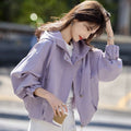 Spring and autumn jackets for women, autumn tops for women, niche design 2026 new hooded petite loose short jacket