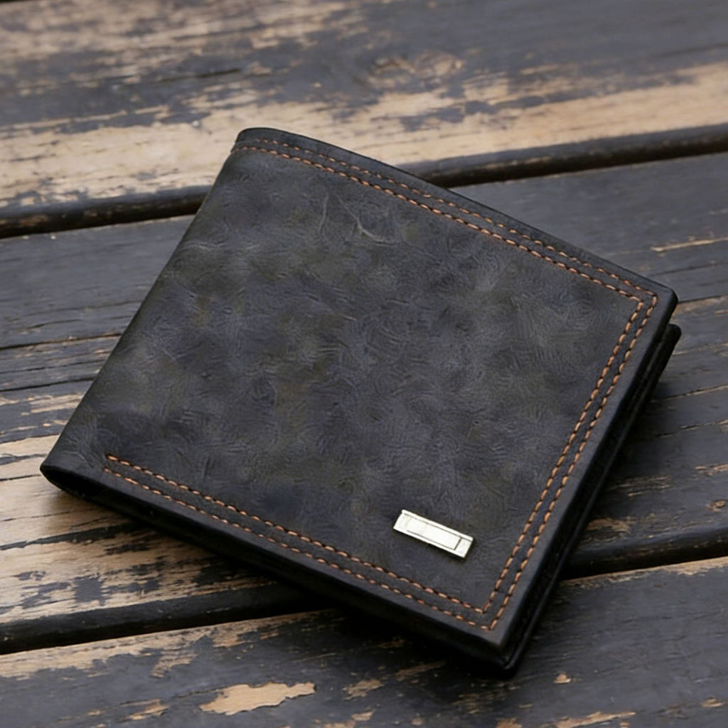 Men's Multifunctional Short Leather Wallet | Multiple Card Slots