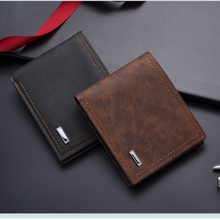 Men's Multifunctional Short Leather Wallet | Multiple Card Slots