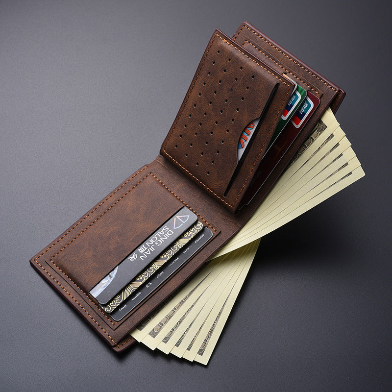 Men's Multifunctional Short Leather Wallet | Multiple Card Slots