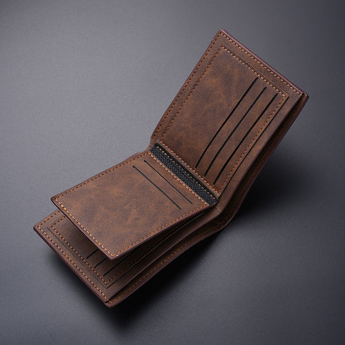 Men's Multifunctional Short Leather Wallet | Multiple Card Slots