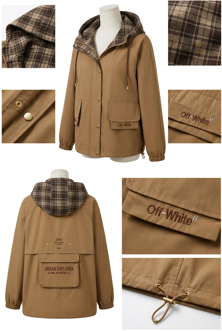 Mid-length loose jacket women's autumn/winter 2026 new fleece thickened cargo trench coat spring and autumn casual jacket